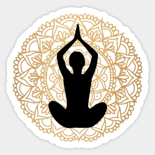 Lotus Pose Yoga Mandala Sticker